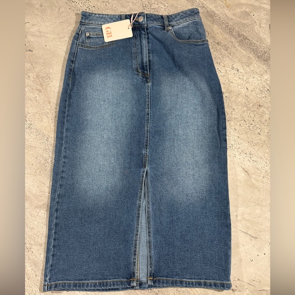 Gianni Bini Blue Denim Skirt - Picture 1 of 3